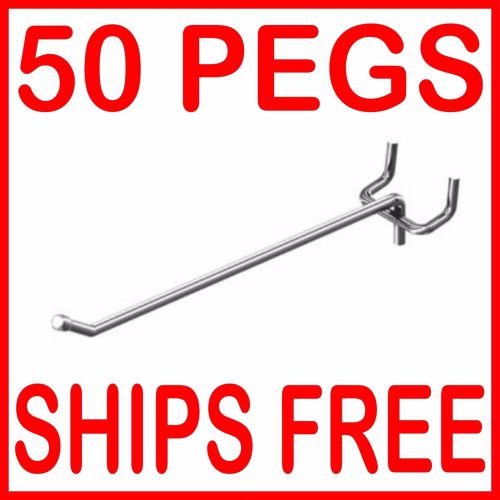 50 pc peg hooks 6 inch board hanger tool storage display pegboard garage lot set for sale