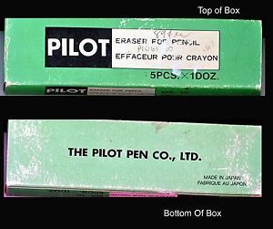 NEW VINTAGE LOT BROWN PILOT MECHANICAL PENCILS ERASERS 40 DRAFTING  W/TAGS MS-10