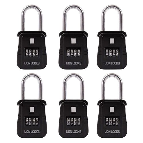 PACK OF 6 - Lockbox key lock box for realtor real estate 4 digit