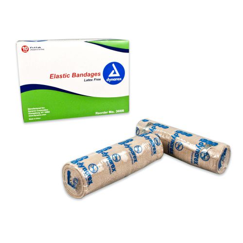 50/Case Elastic Bandages, Ace Rubber Wraps,  6&#034; X 4.5 Yds Dynarex 3666