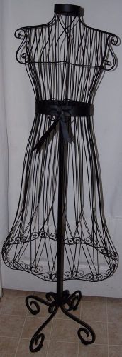 Mannequin Female Dress Full Body Form Apron Figure 5 ft Black Metal Cast Iron