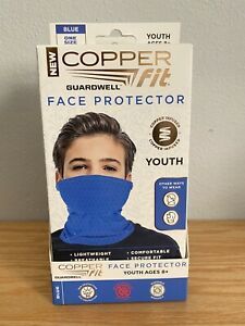 3 X Copper Fit Guardwell Face Protector Mask Youth  8+ Blue (NIB)