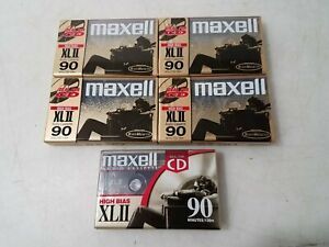 5 Maxell XL II 90 Min. High Bias Blank Cassettes