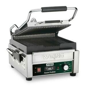 Panini Perfetto Compact Panini Grill with Timer - 208-Volt (9.75 in. x 9.25 in.