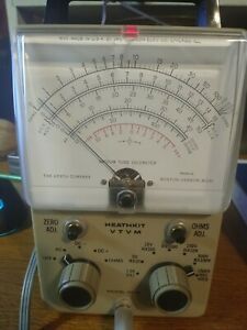 vintage heathkit vACUMM TUBE AND VOLT TESTER MODEL 1M-18 , SERIES NO. 104 103115