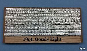 Howard Personalizer Type  -  18pt. Goudy Light  -  Hot Foil Stamping Machine