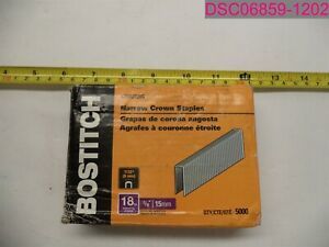 5000 Pack Bostitch Narrow Crown Staples SX50355/8G 7/32&#034; Crown, 5/8&#034; Length