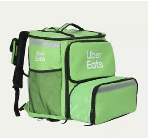 Uber Eats Large Food Delivery Backpack w/Pizza Pocket Doordash GrubHub Insulated