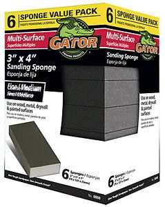 4200 Sanding Sponge, Medium/Coarse, 3 x 4-In., 6-Pk. - Quantity 1