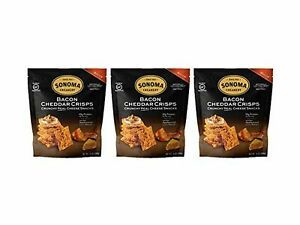 Sonoma Creamery Cheese Crisps - Bacon Cheddar 3 Count Pack Savory Cheese Cracker
