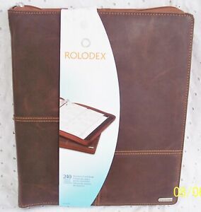 BUSINESS CARD BOOK 240 CAPACITY - ZIPPER CLOSURE BY ROLODEX