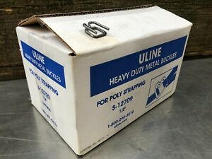 1/2&#034; Uline Heavy Duty Metal Buckles for Poly Strapping, S-12709, Box of1000