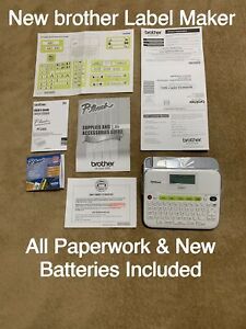Brother P-touch PT-D400 Electronic Labeling System, All Paperwork New Batteries