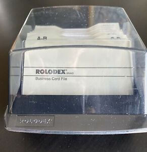 Vintage Rolodex S-310 C Petite Business Card File Box Made in USA Excellent Cond