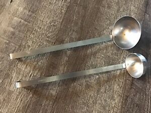 LOT Of 2 Vintage Stainless Steel Ladles 4 Ounce 2 Ounce