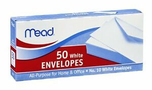 Mead Paper Company 75050 num. 10 White Envelopes - 50-Pack