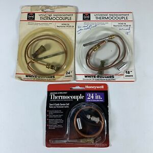 3 Vintage Honeywell &amp; White-Rodgers Universal Thermocouple Lot (18&#034;, 24&#034;, 24&#034;)
