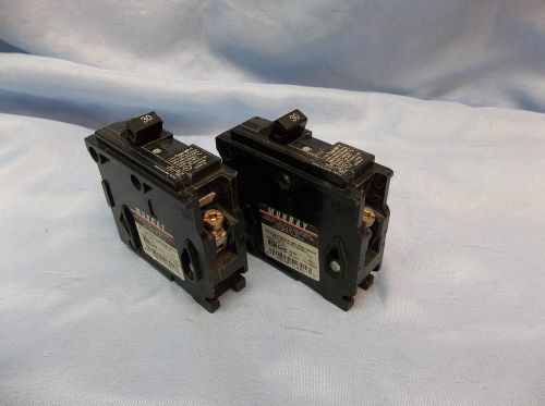 2 Murray MP130 30-Amp 1 Pole 120-Volt Circuit Breakers