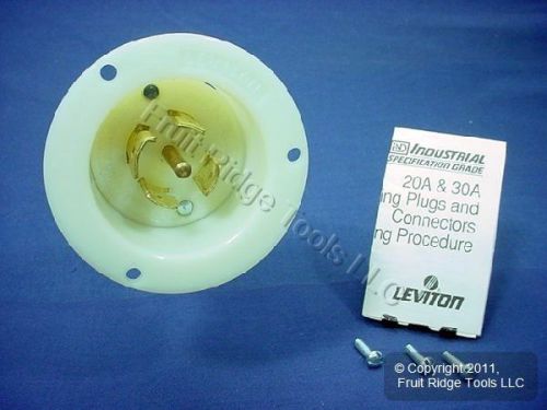 Leviton l23-30 locking flanged inlet l23-30p plug 30a 347/600v 3?y 2835 for sale
