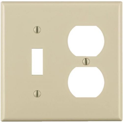 Leviton 014-80705-oot nylon combination wall plate-lt alm combo wallplate for sale
