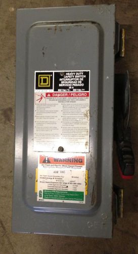Square d 30 amp 600v hu361awk non fusible disconnect switch nema 3r 12 for sale