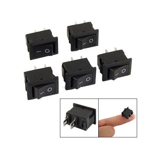 5 x ac 250v 3a 2 pin on/off i/o spst snap in mini boat rocker switch for sale
