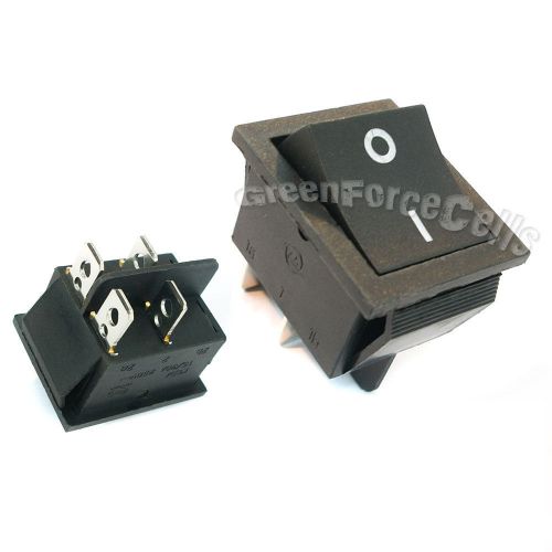 20 x black button 4 pin dpst on/off car rocker switch ac 250v 15/30a k201n for sale