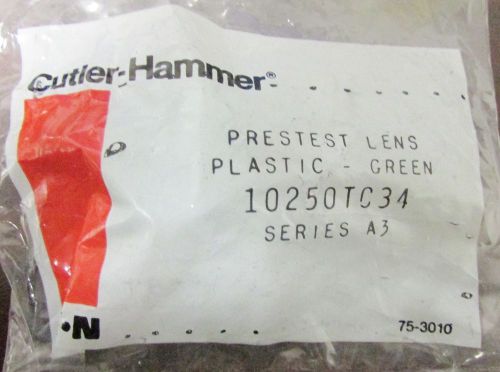 EATON CUTLER HAMMER Plastic Green Indicating Pilot Light Lens 10250T C34