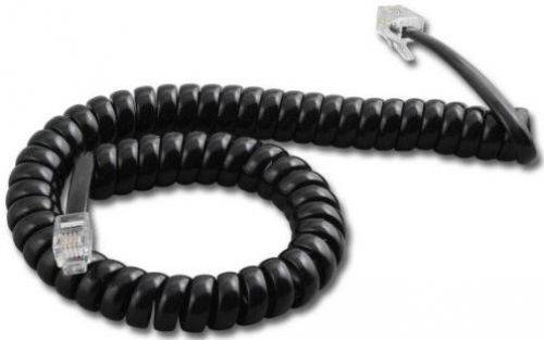 Samsung 9&#039; ft falcon idcs ds-24 phone handset coil cord wire cable black new for sale