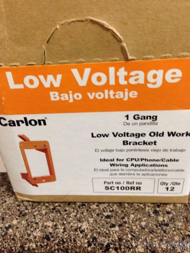 8 LOW VOLTAGE OLD WORK BRACKETS SINGLE GANG CARLON B100RB6