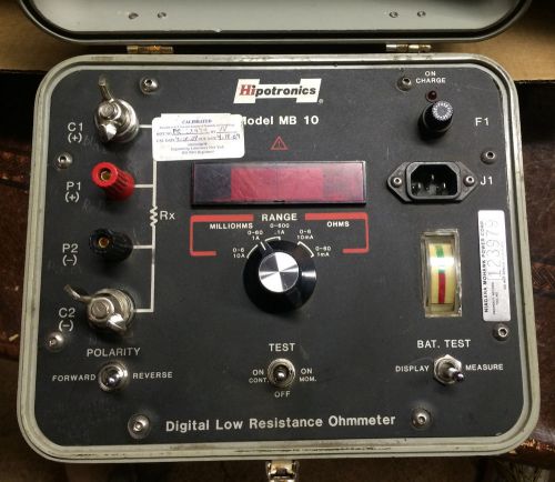 Hipotronics Digital Low Resistence Ohmmeter MB-10 DS16-191