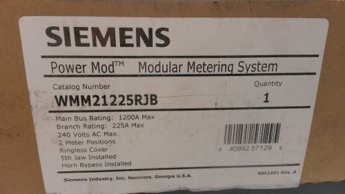 NEW IN BOX WMM21225RJB SIEMENS POWER MOD MODULAR METERING SYSTEM METER STACK