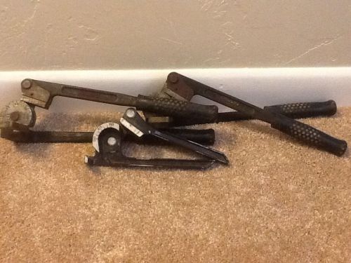 Lot of three tubing benders ridged and bc 1/4&#034; 5/16&#034; 3/8&#034; for sale