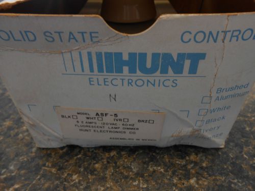 HUNT ELECTRONICS SOLID STATE CONTROL ASF-5 5.2 AMPS FLOUR. LAMP DIMMER IVORY