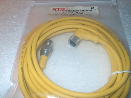 Htm sensor cable u-ms3tav315 + u-fa3tav315  m12 3 wire 5 mts long **new** for sale