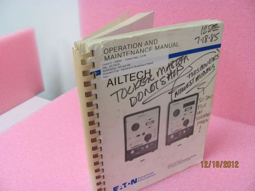 AIL 445 &amp; 446 Operation and Maintenance Manual