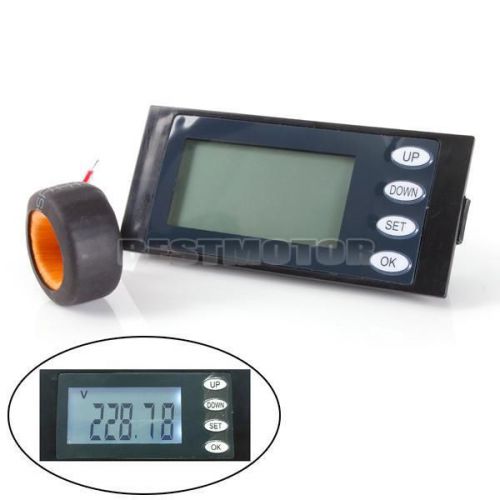 5 IN 1 AC 100A Digital Power Meter Monitor Voltage KWh Watt Time Ammeter W/ CT
