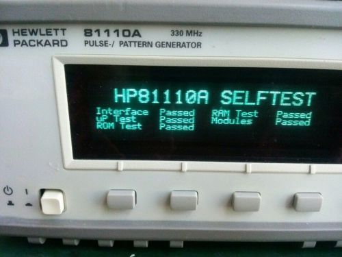 Agilent 81110a w/81112a x2 pulse pattern generator, 165/330 mhz for sale