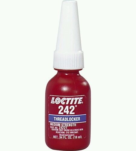 Lot of 5 -Loctite 242 Threadlocker,Medium Strength,10 Ml Bottle 24221