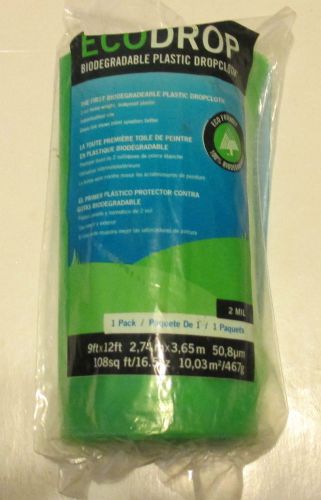 Trimaco - Eco Drop Biodegradable Plastic Drop Cloth, 9&#039; x 12&#039; 2MIL - #04401