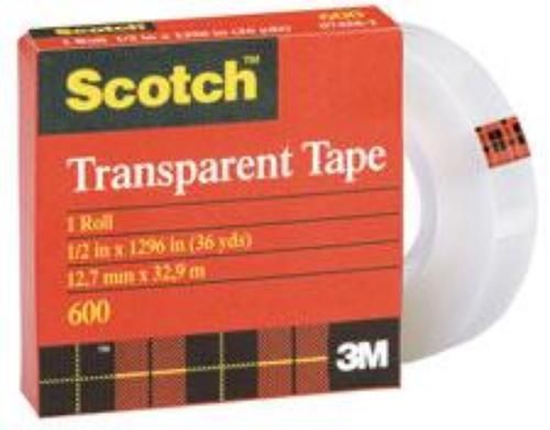 3M Scotch Transparent Tape 1/2&#039;&#039; x 1296&#039;&#039;
