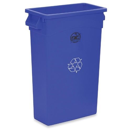 Genuine joe 57258 23-gallon rectangular recycling container, blue for sale
