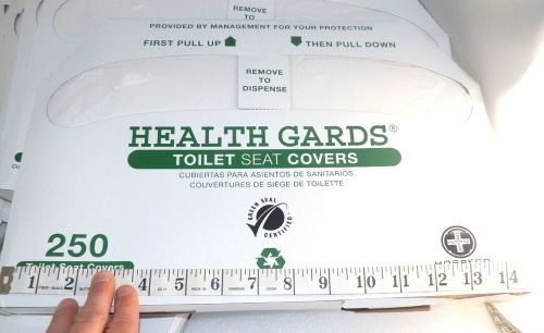 10 packs 250 ea paper Toilet Seat Covers half fold Hospeco Green 2500 unused
