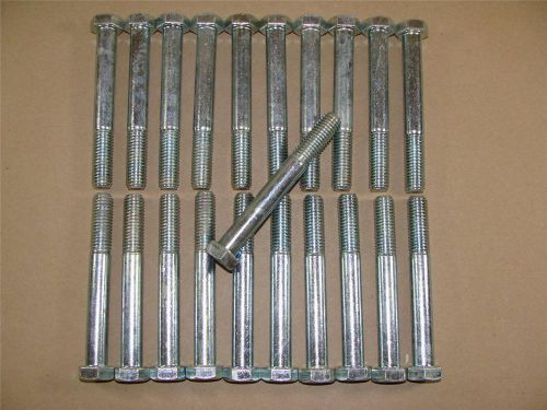 Lot of (21) 5/8&#034;-11 x 5&#034; long zinc plated grade 5 hex cap screw bolt new stock for sale