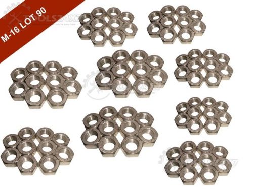 New M-16 Hexagon Hex Full Nuts A2 Stainless Steel Grade 304 – Lot Of  90 Pcs