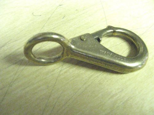 Horse Halter Snap ~ Cast Polished Brass Fixed Eye Quick Snap  FREE SHIPPING