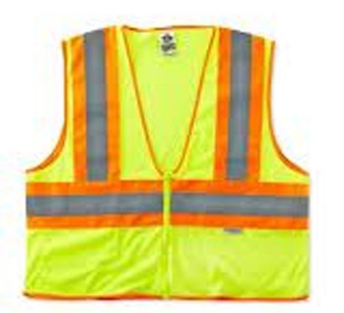 Ergodyne glowear 8230z  hi-vis reflective safety vest  size 4xl - 5xl *free ship for sale