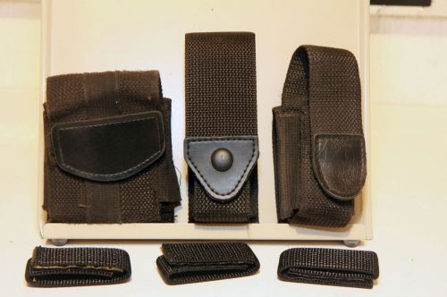 Gould &amp; goodrich assorted no-crush black ballistic nylon belt pouches for sale