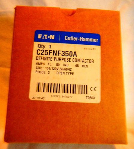 Cutler–hammer eaton c25fn350a definite purpose contactor new in box for sale