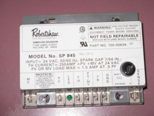ROBERSHAW 780-845 IGNITION CONTROL MODULE ROBERSHAW SP845/pn 100-00834-11